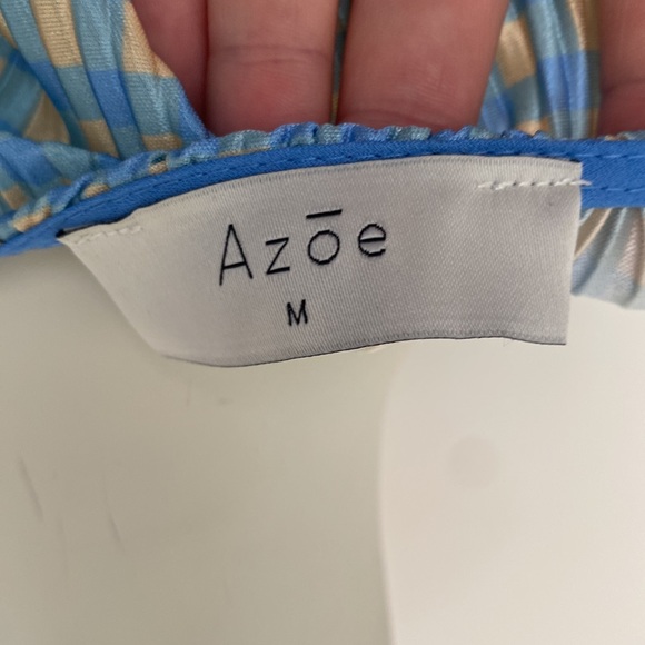 💖 2/$25 Azōe Blue and Yellow Checkered Blouse - Picture 6 of 6